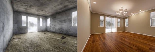 Before-and-after of the property or a team-in-action shot 1