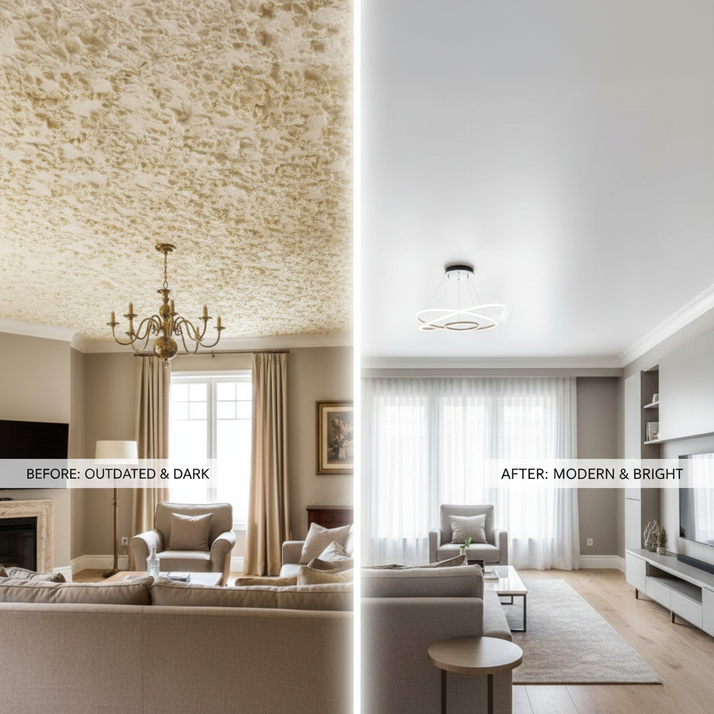 Modernizing Your Greenville Fixer-Upper: The Popcorn Ceiling & Drywall Connection